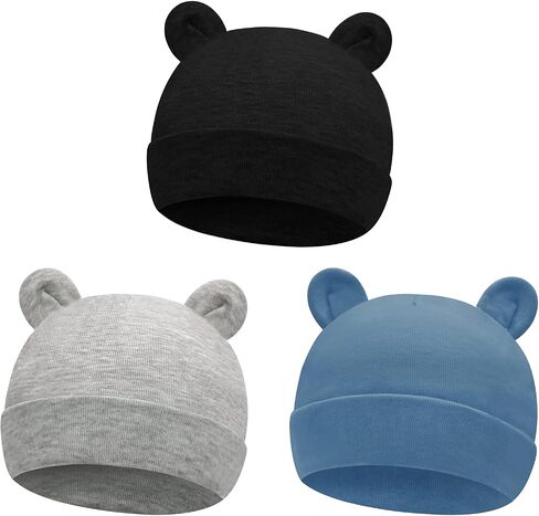 Sarfel Newborn Baby Boy Hats Cotton Baby Beanie Hospital Girl Hat Infant 0-6 Months Unisex in Saudi Arabia