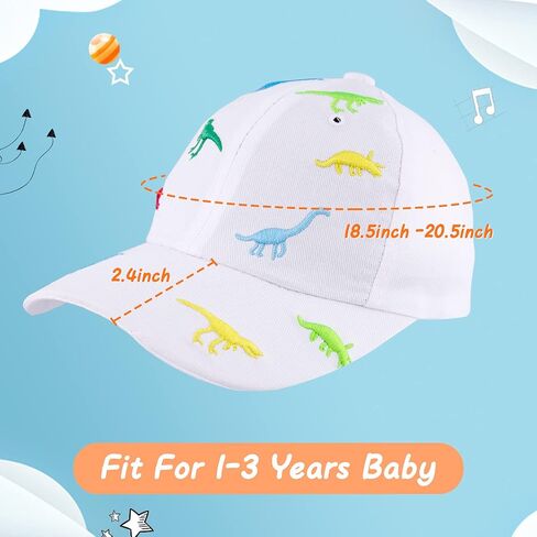 BAVST Boy Baseball Cap for Baby Toddler Girls Summer Cap Sun Protection Dinosaur Kids Trucker Hats for 1-3Years Old in Saudi Arabia