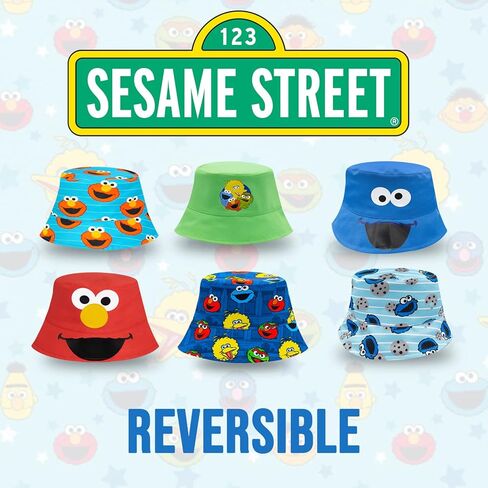 Sesame Street Kids Bucket Hat, Toddler Bucket Hat, Baby Boy & Girl Beach Hat, Sun Hat for Toddlers Featuring Elmo in Kuwait