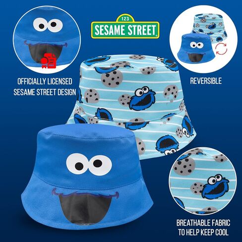 Sesame Street Kids Bucket Hat, Toddler Bucket Hat, Baby Boy & Girl Beach Hat, Sun Hat for Toddlers Featuring Elmo in Kuwait