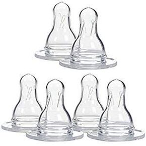 حلمات زجاجة رضاعة الأطفال القياسية من شركة دكتور براونز ناتشورال فلو - 6 حلمات in Kuwait