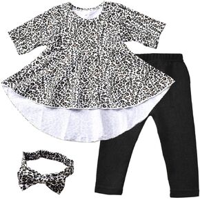 fioukiay Girl Fall Winter Clothes Toddler Girls Spring Outfits Baby Girl Floral Top with Pants Clothing Sets