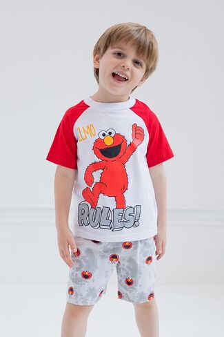 طقم تي شيرت وسروال قصير من Sesame Street Elmo French Terry للرضع والأطفال الصغار in Kuwait