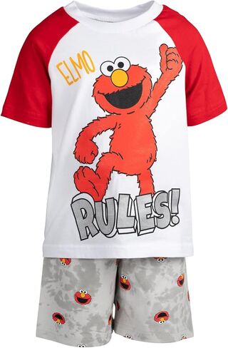 طقم تي شيرت وسروال قصير من Sesame Street Elmo French Terry للرضع والأطفال الصغار in Kuwait