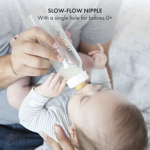 Natursutten Replacement Fast-Flow Bottle Nipples for Glass Baby Bottles - Eco-Friendly, BPA-Free Natural Rubber Nipples for Natursutten Baby Bottles - Made in Italy - 2 Pack in Kuwait