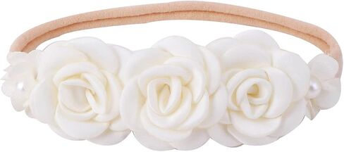 6PCS Baby Girls Headbands Flower Hairbands Nylon Elastic Head bands Newborn Hair Bows Hair Accessories Gifts for Infant Toddlers in Saudi Arabia