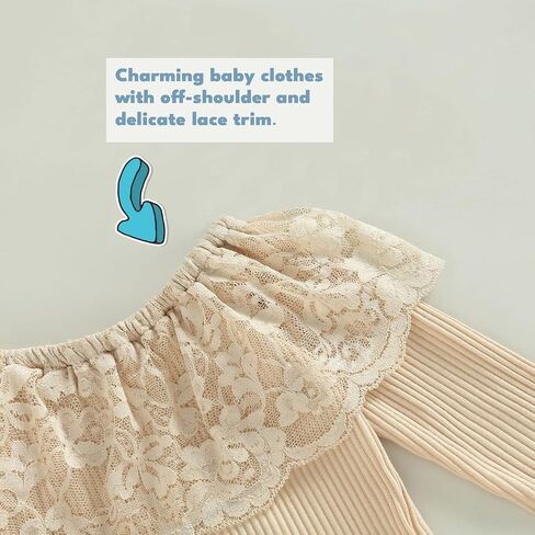 Baby Girl Clothes Set Lace Ruffle Romper Flare Denim Jean Pants and Headband 3Pcs Set Newborn Infant Outfits Set in Saudi Arabia