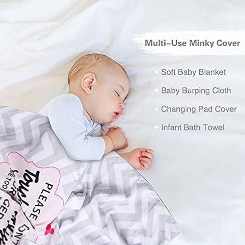Metplus Minky Baby Car Seat Cover with Peekaboo Opening, No Touch Sign | Warm Carseat Canopy, Fits Stroller & Carrier, Windproof Travel Gear for Autumn/Winter, Baby Shower Gift (Grey Stripes) in Saudi Arabia