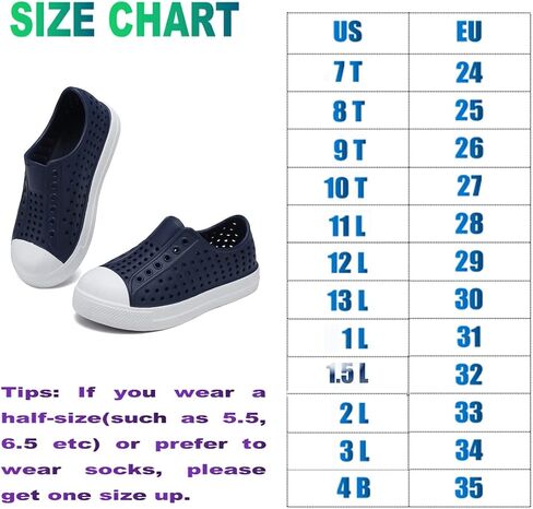 ziitop Kids Toddler Water Shoes for Boys Girls Baby Sandals Sneakers Beach Garden Swim, Anti-Slip Breathable Quick Dry Lightweight Slip-on (Toddler/Little Kid/Big Kid) in Kuwait