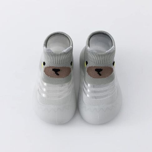 Toddler 2 Pairs Anti-Skid Socks Shoes Baby Boys Girls Rubber Sole Indoor First Walking Slippers in Saudi Arabia