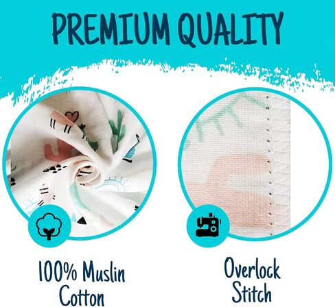 Receiving Blanket for Baby – 4 Pack – 30 inch x 30 inch – 100% Flannel Cotton - Mixed Patterned Designs – Includes Infant Washcloth 30 Pack in Saudi Arabia