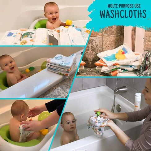 Receiving Blanket for Baby – 4 Pack – 30 inch x 30 inch – 100% Flannel Cotton - Mixed Patterned Designs – Includes Infant Washcloth 30 Pack in Saudi Arabia