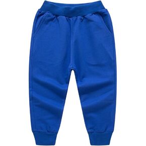 HAXICO Unisex Kids Solid Cotton Elastic Waist Winter Pants Toddler Baby Bottoms Active Sweatpants