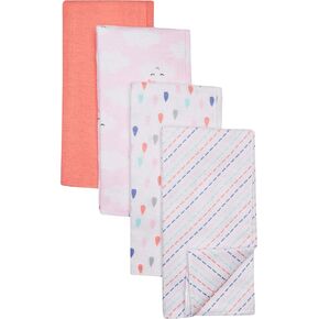 Luvable Friends Unisex Baby Cotton Flannel Burp Cloths, ABC, One Size (Pack of 2) in Kuwait