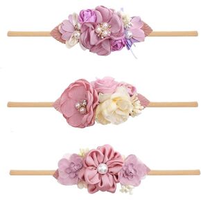 Baby Girl Bows Floral Headbands Set - 3pcs Flower Crown Elastic Hairband Newborn Toddler Hair Accessories Gifts for Girls （1-6 years old） in Kuwait