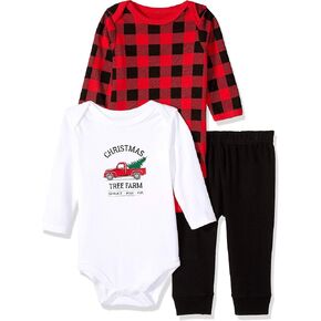 Hudson Baby Unisex Baby Cotton Bodysuit and Pant Set, Sage Floral Wreath Long Sleeve, 0-3 Months in Saudi Arabia