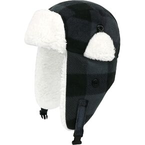 Sarfel Toddler Winter Hat Baby Boy Winter Hat Sherpa Lined Toddler Warm Fleece Hats Kids Trapper Hats for Boys Girls Beanie in Saudi Arabia
