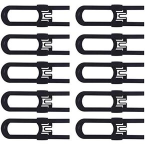 Sliding Cabinet Locks - Baby Proofing Cabinets with Adjustable Child Safety Lock - Childproof Latches for Knobs,Handles on Kitchen Doors,Storage Door,Cupboard,Closet,Dresser (Brown, 10)