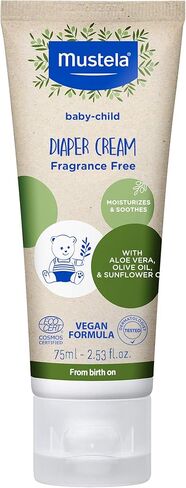 موستيلا كريم حفاضات بيبي ناتشورال - مع زيت الزيتون والصبار وزيت دوار الشمس - خالٍ من العطور ونباتي ومعتمد من اي دبليو جي - 2.6 اونصة سائلة in Kuwait