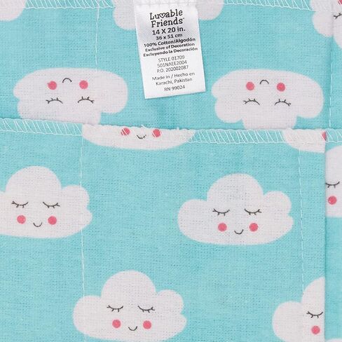 Luvable Friends Unisex Baby Cotton Flannel Burp Cloths, ABC, One Size (Pack of 2) in Saudi Arabia
