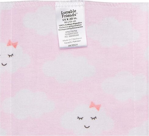 Luvable Friends Unisex Baby Cotton Flannel Burp Cloths, ABC, One Size (Pack of 2) in Kuwait