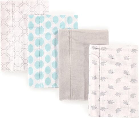 Luvable Friends Unisex Baby Cotton Flannel Burp Cloths, ABC, One Size (Pack of 2) in Saudi Arabia