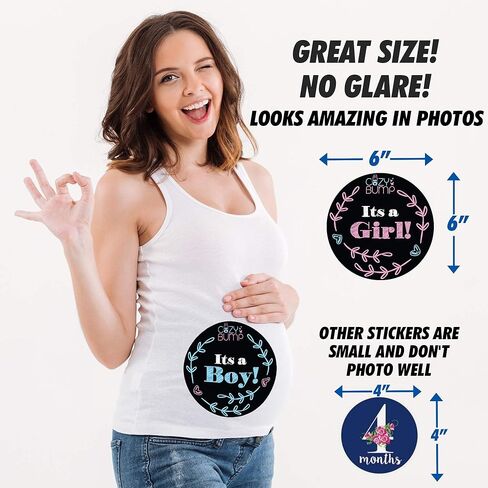 Back & Bump Comfort Pregnancy Announcement Scratch Off Cards for Baby Announcement - 6 Pregnancy Scratch Offs Included - Comes with Pregnancy Stickers in Saudi Arabia