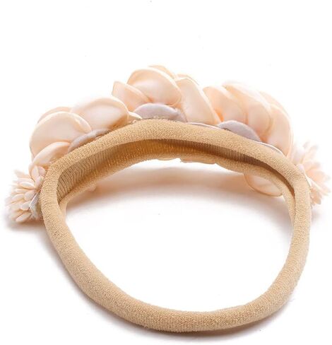 OOSAKU Baby Girl Flower Headbands Set Elastic Floral Headbands 6pcs Soft Nylon Hair Band for Newborn Toddler Hair Accessories in Saudi Arabia