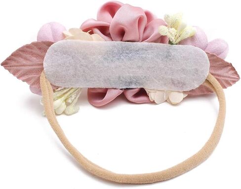 Baby Girl Bows Floral Headbands Set - 3pcs Flower Crown Elastic Hairband Newborn Toddler Hair Accessories Gifts for Girls （1-6 years old） in Kuwait