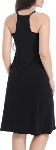 SUIEK 3-Pack Maternity Nursing Nightgown Cotton Breastfeeding Dress Pregnancy Tank Tops Sleepwear in Kuwait