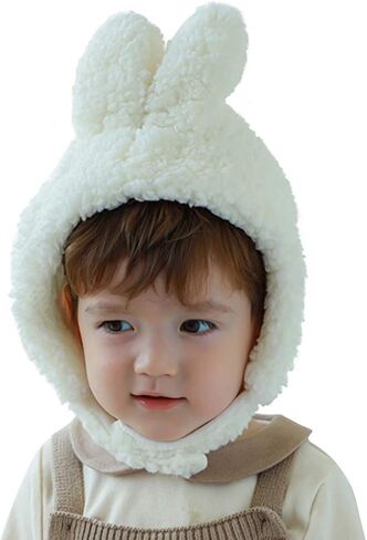 LLmoway Toddler Baby Winter Hats with Earflaps Sherpa Beanie Warm Cap Boys Girls in Kuwait