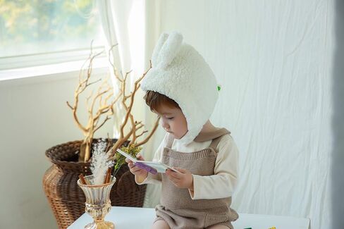 LLmoway Toddler Baby Winter Hats with Earflaps Sherpa Beanie Warm Cap Boys Girls in Kuwait