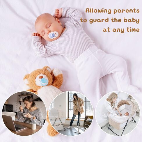 67i Baby Bassinet Portable Folding Rocking Bedside Bassinet Crib for Baby Bassinets Bedside Sleeper on Wheels with Mosquito Nets Newborn Infant Toddler Bassinet with Storage Basket (Deep Khaki) in Kuwait