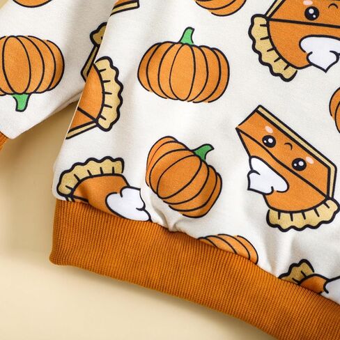 Toddler Baby Girl Halloween Clothes Pumpkin Outfits Set Pullover Sweatshirt Tops+Flare Pants Fall Winter Baby Clothes in Saudi Arabia