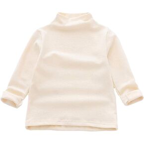 MODNTOGA Toddler Turtleneck Baby Boy Girl Solid Color Long Sleeve Shirt Mock Neck Shirt Turtleneck Blouse Fall Winter Clothes in Saudi Arabia