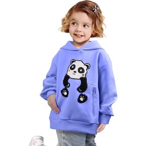 Hoody Sweatshirt Pullover Hoodie for Boys Girls,Kids Long Sleeve Panda Sports Hooded,Fleece Sweats With Zipper Pockets