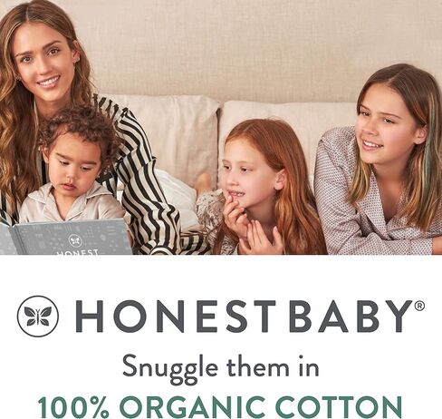 HonestBaby بيجامة للنوم واللعب بالقدمين من قطعة واحدة، بدلة نوم بسحاب أمامي من القطن العضوي للأطفال الأولاد، للجنسين in Saudi Arabia