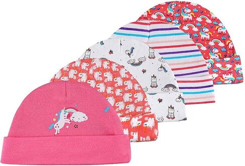 MAMIMAKA Baby Hat and Mittens Set Newborn Baby Hats Caps for Baby Boys Girls 0-6 Months 100% Cotton in Saudi Arabia