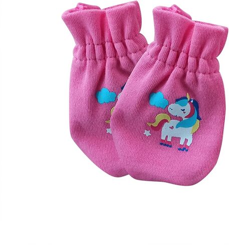 MAMIMAKA Baby Hat and Mittens Set Newborn Baby Hats Caps for Baby Boys Girls 0-6 Months 100% Cotton in Saudi Arabia