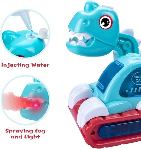 ألعاب أطفال موسيقية من UNIH مناسبة للأطفال بعمر عام واحد، ألعاب زحف للأطفال مع سيارة ديناصور مع رذاذ وأضواء ألعاب للأطفال من عمر 6 إلى 12-18 شهرًا in Kuwait