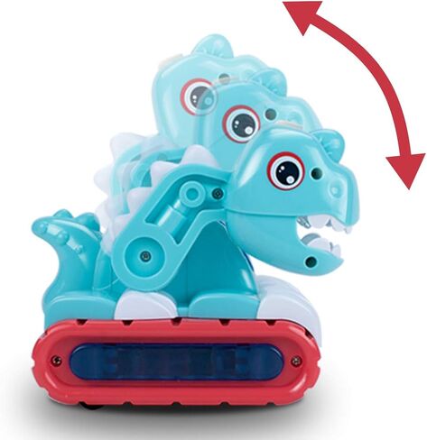 ألعاب أطفال موسيقية من UNIH مناسبة للأطفال بعمر عام واحد، ألعاب زحف للأطفال مع سيارة ديناصور مع رذاذ وأضواء ألعاب للأطفال من عمر 6 إلى 12-18 شهرًا in Kuwait