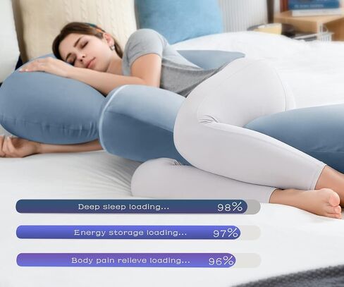 INSEN Pregnancy Pillow for Sleeping,Maternity Body Pillow for Pregnancy Women,Pregnancy Support Pillow for Back, Hip Pain,Grey in Saudi Arabia