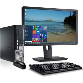 DELL Desktop Computer Package with 22' Monitor, Intel Core 2 Duo 3.0G, 8G DDR3, 120G SSD, VGA, DP, Windows 10, 64 bit-Multi Language Support-English/Spanish/French (C2D)(Renewed) in Kuwait