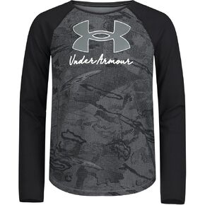 Under Armour girls Outdoor Long Sleeve Tee, Stylish Crew Neckline, Cute Full Fit