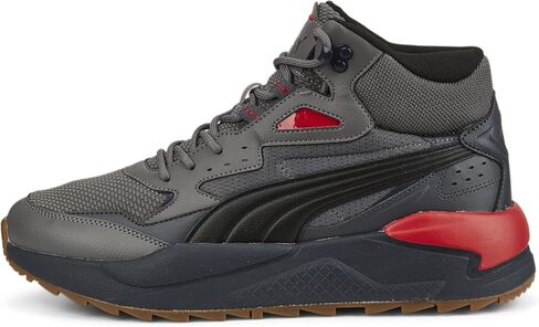 PUMA Men's X-Ray Speed Mid Winter Sneaker, Castlerock Black-Ebony-High Risk Red in Kuwait