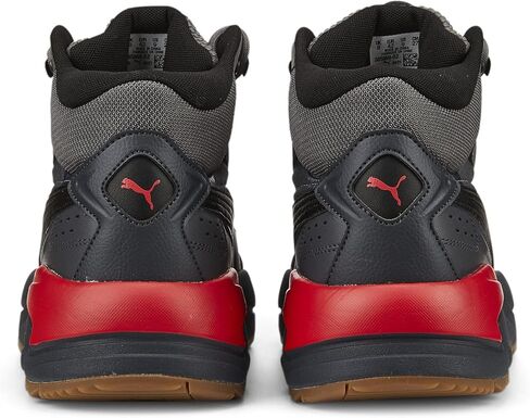PUMA Men's X-Ray Speed Mid Winter Sneaker, Castlerock Black-Ebony-High Risk Red in Kuwait