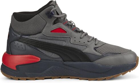 PUMA Men's X-Ray Speed Mid Winter Sneaker, Castlerock Black-Ebony-High Risk Red in Kuwait