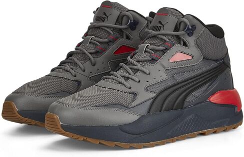 PUMA Men's X-Ray Speed Mid Winter Sneaker, Castlerock Black-Ebony-High Risk Red in Kuwait