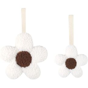Baby Daisy Pacifier Clip Holder,Light and Soft Dummy Holder Binky Holder Handmade 2 Pack