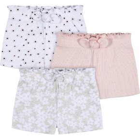 Gerber Baby & Toddler Girls 3-Pack Pull-On Knit Shorts in Saudi Arabia